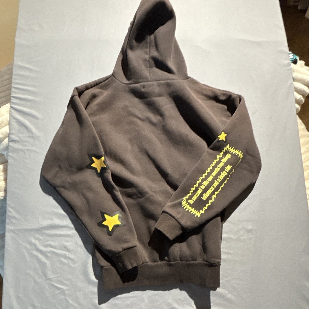 PacSun Lucky Stars Graphic Hoodie Dark Grey Streetwear Celestial Stars Mens S